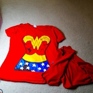 A Wonder Woman T-shirt with Cape